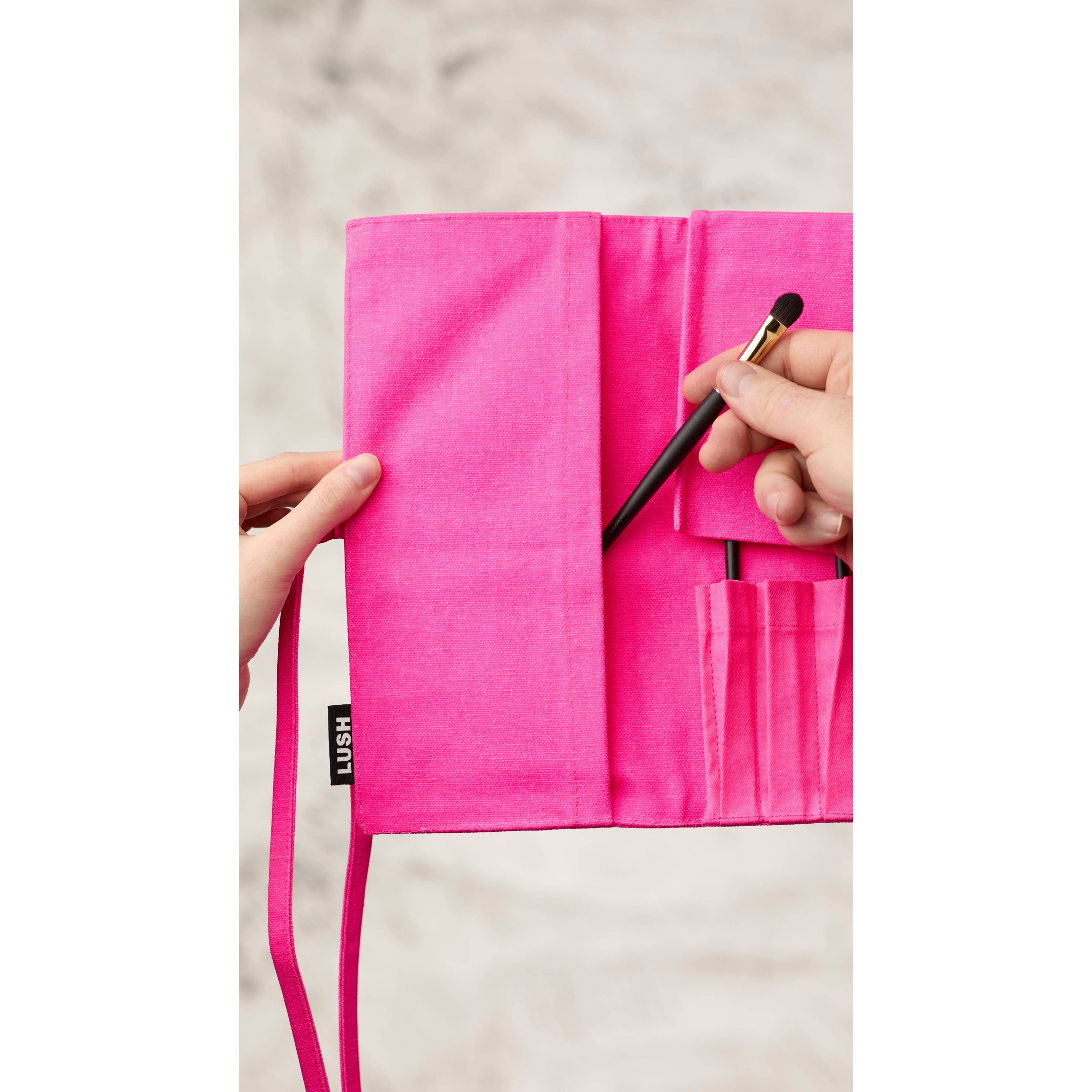 Makeup Brush Wrap - Fluoro Pink - Image 4